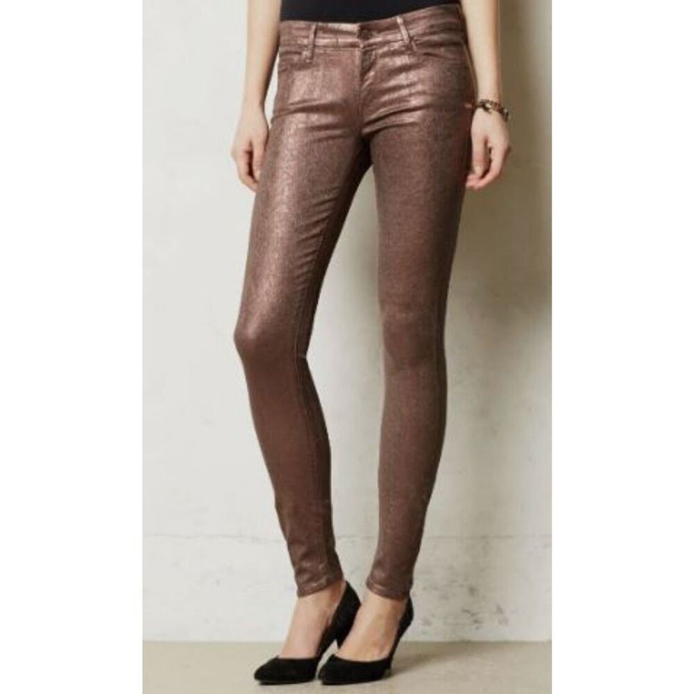 Mother The Looker Skinny Jeans 26 Rust Red Women’s Designer Denim Pants EUC